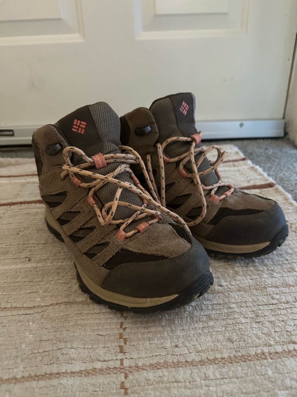 Columbia Brown Hiking Boots with Pink Accents